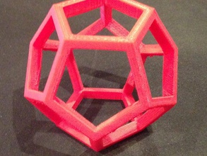 hollow dodecahedron math art platonic solid 3d print model - Mito3D