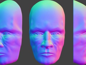 old mans face people 3d print model - Mito3D