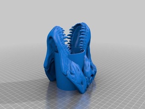 t-rex crâne de la coupe animaux 3d print model - Mito3D