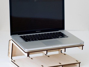 cantilever laptop stand other laser 3d print model - Mito3D