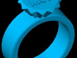 1 maman anneau les anneaux le diamant bijoux mère 3d print model - Mito3D