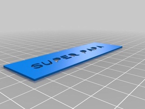 pochoir super papa herramientas del arte personalizado 3d print model - Mito3D