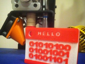 hola mi nombre es accesorios insignia insignias de la etiqueta 3d print model - Mito3D
