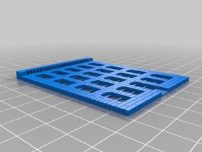 my customized modular building - 5 horizon vert door brick buildings & structures 3d print model - Mito3D