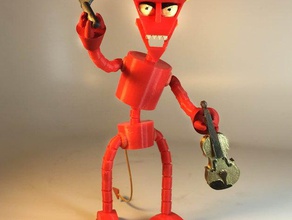 robot devil beelzebot model robots action figure articulated beelzebub fiddle figurine futurama 3d print model - Mito3D