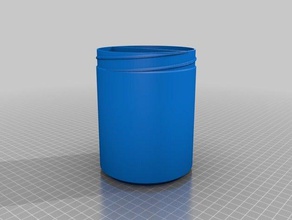 my customized container knurled lid 5inch prop containers 3d print model - Mito3D