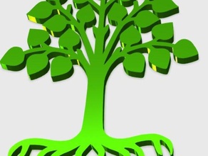 albero a foglia ciondolo gioielli 3d facile il fascino easy print vita natura la pianta di 3d print model - Mito3D