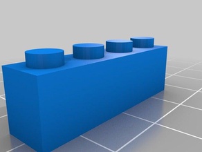 lego-compatible brick 1 x 4 jouets de construction personnalisé 3d print model - Mito3D