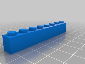 lego-compatible brick 1 x 8 construction toys customized 3d print model - Mito3D
