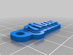 asa do nariz personalizado de várias linhas tag porta-chaves organização 3d print model - Mito3D