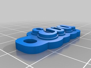 eva personalizado de várias linhas tag porta-chaves organização 3d print model - Mito3D