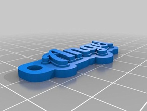anjo personalizado de várias linhas tag porta-chaves organização 3d print model - Mito3D