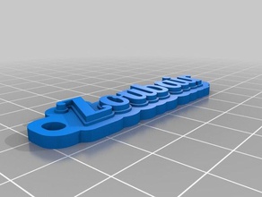 zoubair personalizado de várias linhas tag porta-chaves organização 3d print model - Mito3D