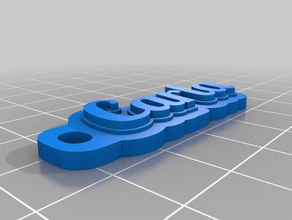 carla personalizado de várias linhas tag porta-chaves organização 3d print model - Mito3D