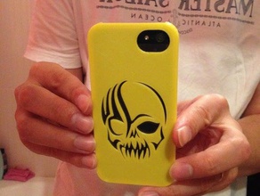 iphone 5 case skull mobile phone 3d print model - Mito3D