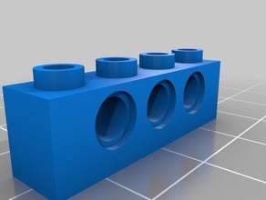 lego-compatible brick 1 x 4 tecnik jouets de construction personnalisé 3d print model - Mito3D