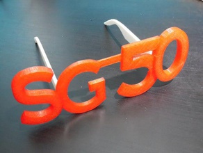 sg50-Brille Mode sg50 Singapur 3d print model - Mito3D