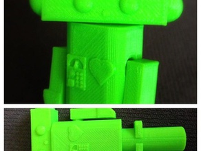 Roboter Bleistift topper office 3d print model - Mito3D