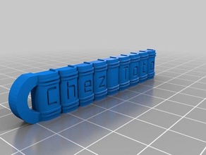 chez toto keychains customized 3d print model - Mito3D