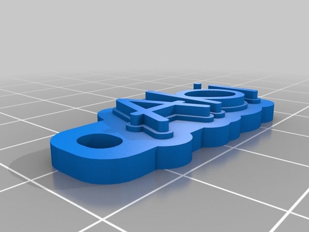 abi keychain organization customized 3D print model - Mito3D