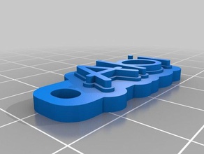 abi keychain organization customized 3d print model - Mito3D