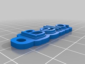 bella keychain organization customized 3d print model - Mito3D
