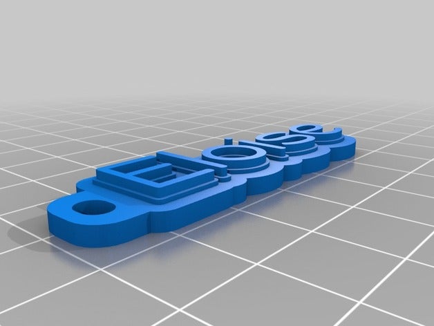 eloise keychain organization customized 3D print model - Mito3D