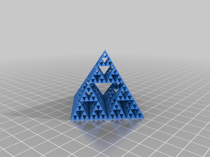 sierpinski de la pirámide otros matemáticas openscad openscadpy 3D print model - Mito3D