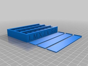 caja para pastillas - de organización cuadro la píldora pastillero 3d print model - Mito3D