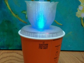 cap cup hole lamp led holder 3d print model - Mito3D