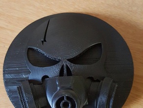 teschio logo La stampa 3d cresta gas il la maschera cranio 3d print model - Mito3D