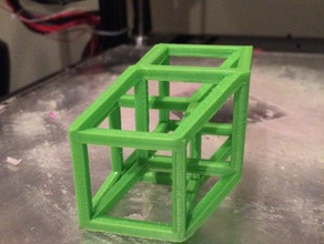 hypercube Mathe-Kunst 3d print model - Mito3D
