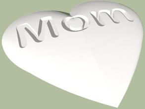 Herz zum Muttertag Skulpturen Mama 3d print model - Mito3D