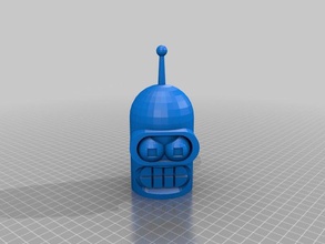 bender cabeça modelo robôs 3d print model - Mito3D