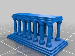 greektemple Kunst angepasst 3d print model - Mito3D