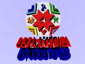 tam copa Amerika'da Şili 2015 versiyonu işaretler ve logolar copaamerica copaamericachile2015 kap futbol 3d print model - Mito3D