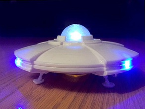 ufo Fahrzeuge alien lightitup Raum Raumschiff 3d print model - Mito3D