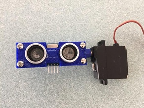 ultrasuoni squadretta lato la robotica robot servo il supporto del sensore a monte 3d print model - Mito3D