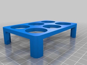 parametric paint pot tray - 2x3 toy & game accessories customized 3d print model - Mito3D