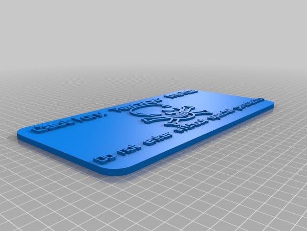 caution sign signs & logos customized 3D print model - Mito3D