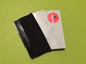minimalista cartera accesorios elástica mínimo dinero billetera 3d print model - Mito3D