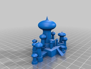 del palacio sultán, aladdin de disney las estructuras edificios modelo el sultán 3d print model - Mito3D