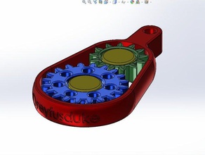meglio orientata portachiavi giocattoli meccanici ingranaggio ingranaggi keychain 3d print model - Mito3D
