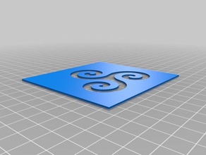 celtique triskel pochoir l'art des outils personnalisé 3d print model - Mito3D