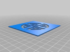 celtic shield knot stencil art tools customized 3d print model - Mito3D