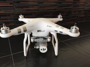dji phantom 3 tapa de la lente r c vehículos drone fantasma pt3 3d print model - Mito3D
