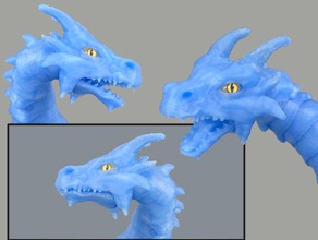 articulated dragon mouth creatures braq jointed 3d print model - Mito3D