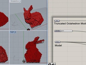 truncated octahedron voxelizer geometry math polyhedra polyhedron 3d print model - Mito3D