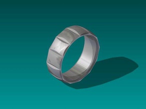 dennis taille de l'anneau 10 les anneaux accessoires la bande mode femelle bijoux inoxydable l'acier unisexe mariage 3d print model - Mito3D