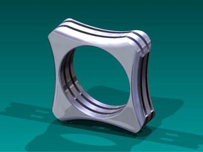 esqueleto tamanho do anel, 11 de 8 anéis 3d a moda geométricas jóias colar pingente pendente robô único 3d print model - Mito3D